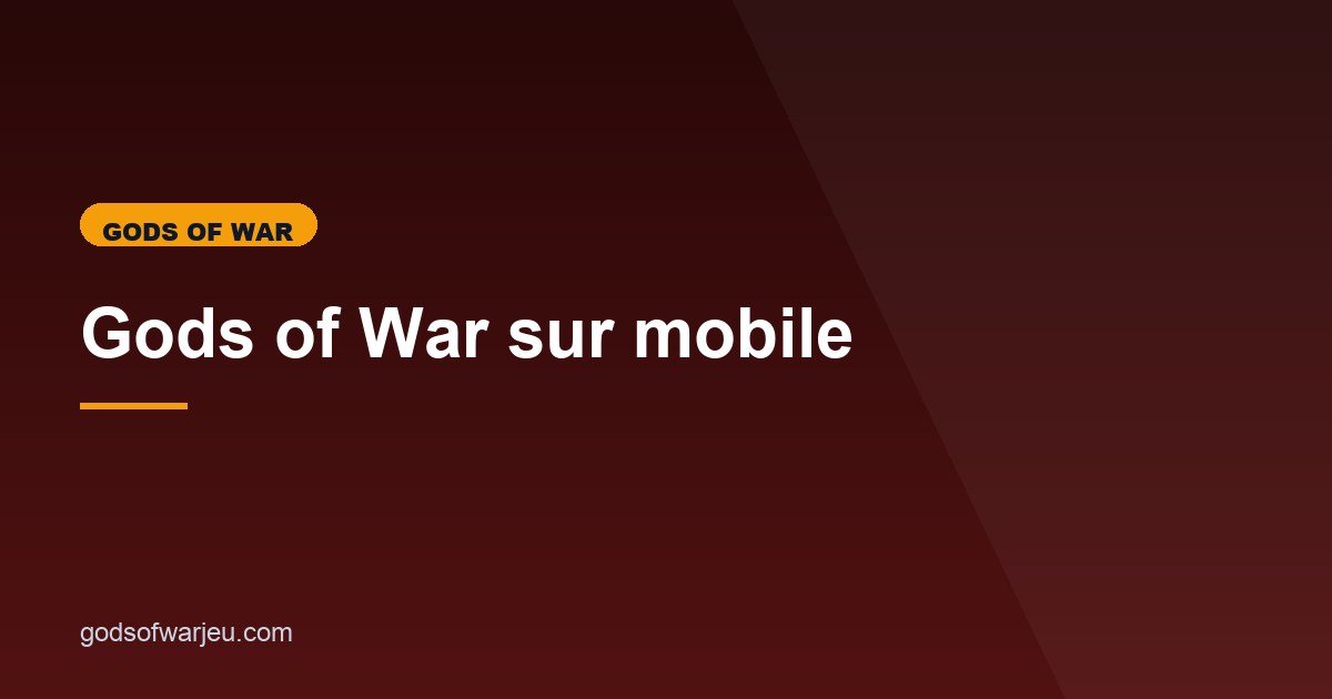 Illustration de l'article consacré à Gods of War sur mobile