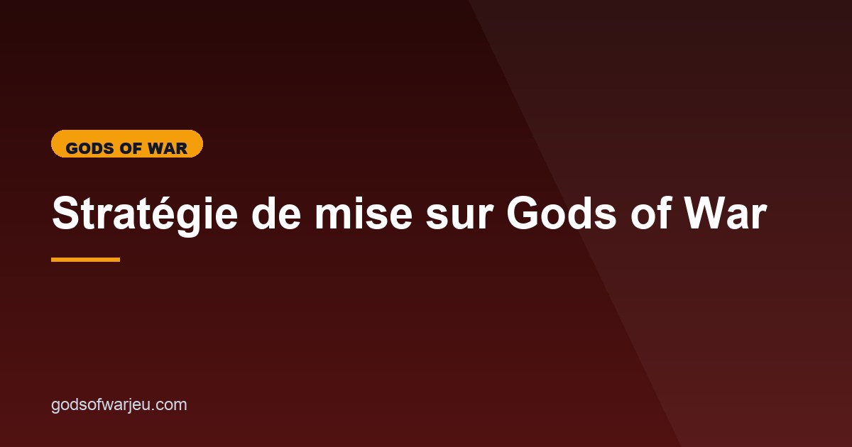 Illustration de l'article consacré à la stratégie sur Gods of War